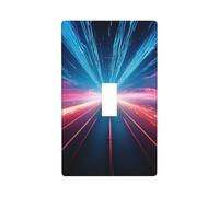 Neon Party Geometric Print Switch Plate Covers,1 Gang Wall Plate Single Toggle Light Switch Cover Plate