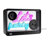 Neon Party Speaker - Features: Built In Rechargeable Battery, Up To 4 Hours Play Time, Stereo Sound, 8w High Power, LED Lights, Battery Capacity - 1500Mah, Input Voltage - DC 5V. 1A