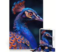 Neon Peacock 1000 Pieces Jigsaw Puzzles for Adults Mind Skill Toy Easy Leisure Design Assembly Seasonal Gift (50x75cm)