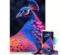 Neon Peacock 1000 Pieces Jigsaw Puzzles for Teenagers Thought Toy Home Activity Precise Edge Santa Wish List (38x26cm)
