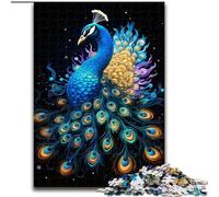 Neon Peacock Jigsaw Puzzles for Adults Teenagers Jigsaws Puzzle, Family Entertainment Toys Is Ideal As A Gift for The Whole Family (50x75cm)