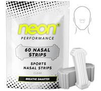 Neon Performance - Nasal Strips (60 Count) - Oil & Sweat Resistant Adhesive - Athletic Nasal Strips for Sport & Nose Strips for Snoring & Sleeping - Nose Strips for Breathing (Clear Transparent)