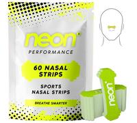 Neon Performance - Nasal Strips (60 Count) - Oil & Sweat Resistant Adhesive - Athletic Nasal Strips for Sport & Nose Strips for Snoring & Sleeping - Nose Strips for Breathing (NEON Green Colour)