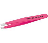 Neon Pink Mini Slant Tweezers - Ultimate Precision for Eyebrows & Facial Hair