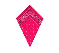 Neon Pink Paisley Bandana Head Scarf Headbands Handkerchief Cowboy Cotton Bib Party Face Covering Headwear For Motorcycling Mens Womens Unisex