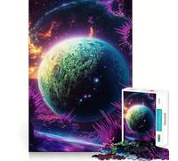 Neon Planet 1000 Adult Pieces Jigsaw Puzzle Brain Teaser Calm Escape Pattern Assembly Santa Wish Gift (38x26cm)