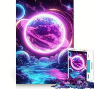 Neon Planet Hard Jigsaw Puzzle for Adults 1000 Pieces Brain Skill Together Fun Exact Edge Creative Gift (50x75cm)