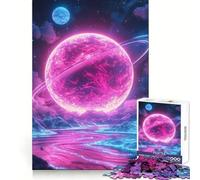 Neon Planet Landscape 1000 Piece Jigsaw Puzzle for Adults Brain Tease Toy Together Fun Perfect Cut (50x75cm)