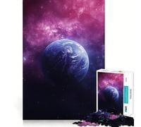 Neon Planet Space 1000 Pieces Jigsaw Puzzles for Teenagers Thought Toy Home Activity Precise Edge Santa Wish List (50x75cm)