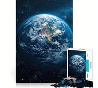 Neon Planet Space Jigsaw Puzzles 1000 Piece for Adults Memory Boost Indoor Fun Pattern Assembly (38x52cm)