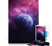 Neon Planet Space Jigsaw Puzzles for Adults 1000 Pieces Reason Skill Toy Tension Relief Exact Cut Cherished Gift (38x26cm)