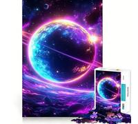 Neon Planet Teenagers Puzzles 1000 Piece Jigsaws Smart Reason Toy Indoor Play Smooth Edge Art Collection Piece (38x26cm)