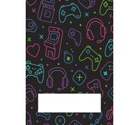 Neon Play - Gaming vibes and glowing icons that power up every page: 200-Page Gaming-Themed College-Ruled Notebook for Kids Ages 9-11 | 7×10 in ... & Headsets for School & Creative Use