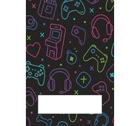 Neon Play - Gaming vibes and glowing icons that power up every page: 200-Page Gaming-Themed College-Ruled Notebook for Kids Ages 9-11 | 7×10 in ... & Headsets for School & Creative Use