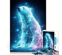 Neon Polar Bear Nebulae 1000 Piece Jigsaw Puzzle for Adults Brain Tease Toy Together Fun Perfect Cut (38x26cm)
