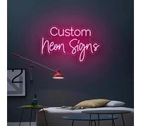 Neon Pop Custom LED Neon Signs Personalised, Bespoke & Made in London Light Up Signs for Bedrooms, Office, Weddings, Parties and Salons (75cm)