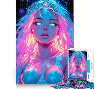 Neon Princess 1000 Pieces Jigsaw Puzzles for Adults Mind Skill Toy Easy Leisure Design Assembly Seasonal Gift (38x52cm)