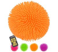 Neon Puffer Ball Stress Relief Toy for Kids Sensory Play Small Squishy Spikey Fidget Toy Tactile Squeeze Ball for Home School Office Neon Colours Fun Sensory Toy 12 Pack
