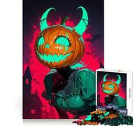 Neon Pumpkin Deviless Jigsaw Puzzles 1000 Piece for Teenagers Thought Toy Stress Release Precise Edge Perfect Present (50x75cm)