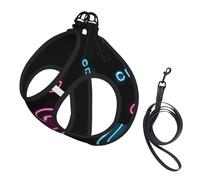 Neon Question Mark Seamless,Pet Harness,Adjustable Reflective Dog Harness,Pet Leash Vest,L