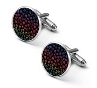 Neon Rainbow RPG Dice Mens Cufflinks Classic Shirt Cuff Links