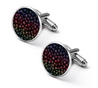 Neon Rainbow RPG Dice Mens Cufflinks Classic Shirt Cuff Links