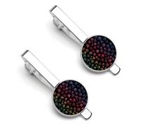 Neon Rainbow RPG Dice Men's Tie Clips Classic Suit Tie Bar | Clip-on,Necktie Pin,Business Wedding Accessory