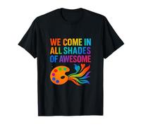Neon Rainbow Unity Graphic - All Shades of Awesome T-Shirt