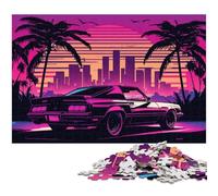 Neon Retro Landscape Adult Jigsaw Puzzles 1000 Pieces Challenging Puzzles for Mother'S Day, Birthdays, Christmas 50x75CM/19.68x29.52inch