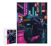 Neon Ride Tokyo Drift: Birthday Gift, 500 PCS Decorative Wooden Puzzle - for A Rewarding Weekend Challenge
