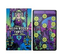 Neon Rider Tarot Cards, Original Tarot Deck, 4.06 * 2.44 inches 78PCS Divination Fortune Telling Game, Classic English Reading Set, Mystic Spiritual Guidance for Kids and Adults