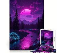 Neon River Landscape Jigsaw Puzzles for Teenagers 1000 Piece Logic Toy Family Joy Precision Cut (38x26cm)