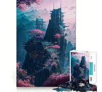 Neon Sakura Cityscape 1000 Piece Jigsaws for Teenagers Brain Workout Toy Easy Leisure Image Assembly Stylish Gift (38x26cm)