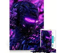Neon Samurai 1000 Piece Jigsaw Puzzle for Teenagers Logic Sense Toy Quiet Hobby Smooth Edge Unique Gift (50x75cm)