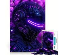 Neon Samurai Jigsaw Puzzles 1000 Pieces for Adults Strong Logic Toy Stress Free Clear Edge Thoughtful Gift (38x26cm)