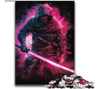 Neon Samurai Warrior War Adult Puzzles 2000 Pieces, Challenging Game And Family Play Artists Collection, Fine Art for Age 14 Years Up (70x100cm)