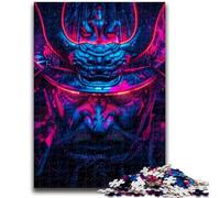 Neon Samurai Warrior War Jigsaw Puzzles for Teenagers 1000 Pieces,Learning Educational Toy for Is Ideal As A Gift for The Whole Family (50x75cm)