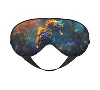 Neon Seahorse Underwater Realm Sleep Mask, Eye Masks for Sleep Double-Sided, Sleep Masks for Women Men, Blackout Eye Covers for Sleeping, Travel