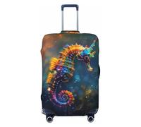 Neon Seahorse Underwater Realm Travel Luggage Covers - Elasticity Suitcase Covers Protector for Luggage 18-32 Inch