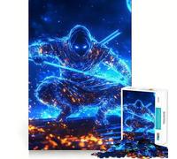 Neon Shadow Assassin Jigsaw Puzzle for Adults 1000 Pieces Smart Play Toy Indoor Play Clean Cut Perfect Present (38x26cm)