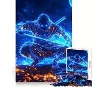 Neon Shadow Assassin Jigsaw Puzzle for Adults 1000 Pieces Smart Play Toy Indoor Play Clean Cut Perfect Present (38x26cm)
