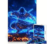 Neon Shadow Assassin Jigsaw Puzzles for Teenagers 1000 Piece Logic Train Toy Cozy Relax Smooth Cut Festival Gift (50x75cm)