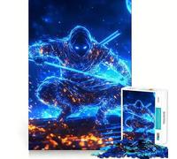 Neon Shadow Assassin Jigsaw Puzzles for Teenagers 1000 Piece Logic Train Toy Cozy Relax Smooth Cut Festival Gift (50x75cm)