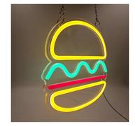 Neon Sign Adjustable Brightness Hamburger for neon Lights Suitable(25cmx25cm)