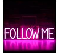 Neon Sign Colorful Letters Indoor Neon Lights Follow Me Signs for Bedroom Wedding Decoration