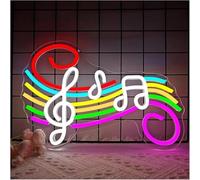 Neon sign Colorful Neon Sign with Color Notes Wall Decoration for Music Bar Kids Room Studio 42X27.5cm
