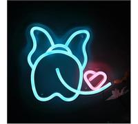 Neon Sign Decor Neon Sign in the shape of a small elephant with heart lights for shop club party wall decoration 18.8×21.9cm