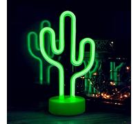 Neon Sign, EAAERR Cactus Neon Lights with Base, USB/Battery Operated Neon Signs for Bedroom Decoration, Game Room, Bar, Party, Kids, Valentine's Gift, Christmas.