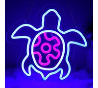 Neon Sign, Easter Birthday Gifts for Kids Teens Girls Boys, Sea Turtle Neon Signs for Wall Decor, USB Dimmer Neon Lights for Bedroom Dorm Room, Turtle LED Neon Light 11 * 10.4in