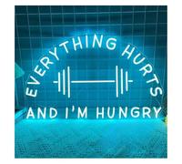 Neon Sign For neon Sign for every Thing Hurts And I'm Hungry Gym Lights Wall Decor(70x44cm)